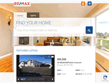Tablet Screenshot of mainstreetrealty.alberta.remax.ca
